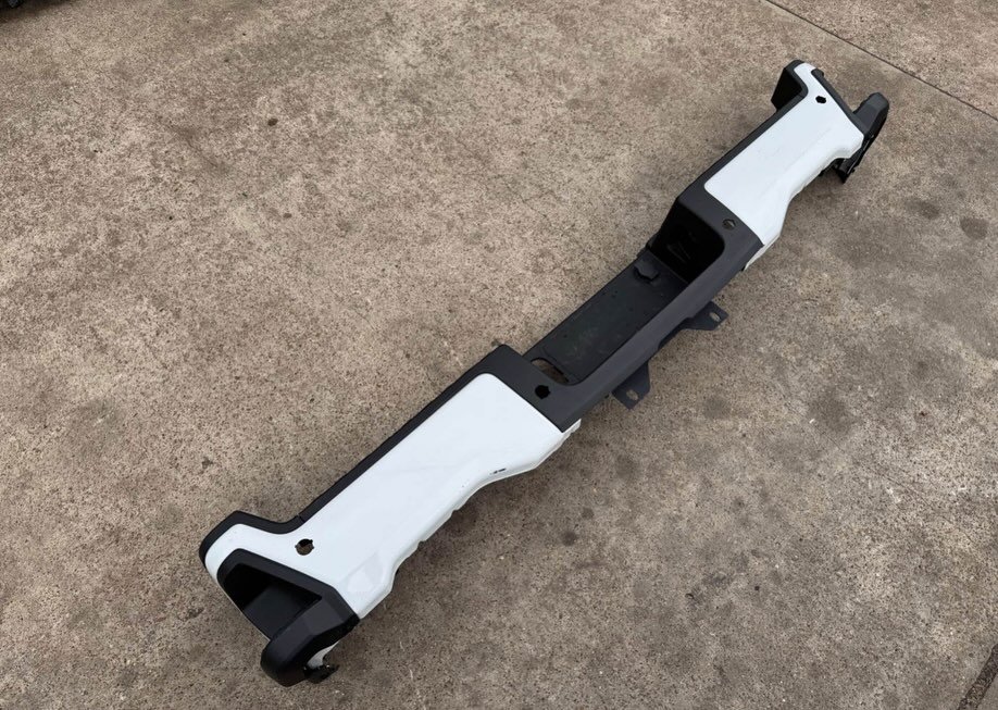 2023-2026 Ford F250 F350 F450 Factory Rear Bumper Oxford White Sensor Hole